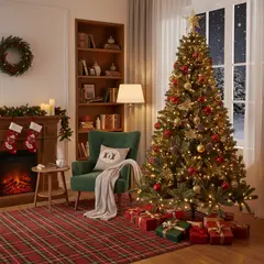 DEAR SANTA - Árbol de Navidad 180cm 488 Ramas Compacto Verde