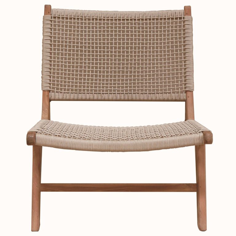 Silla de Terraza Madera Lounge Natural 69x64x80 cm