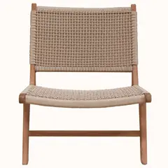 JUST HOME COLLECTION - Silla de Terraza Madera Lounge Natural 69x64x80 cm