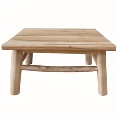 JUST HOME COLLECTION - Mesa de Madera de Teca 80 x 80 cm
