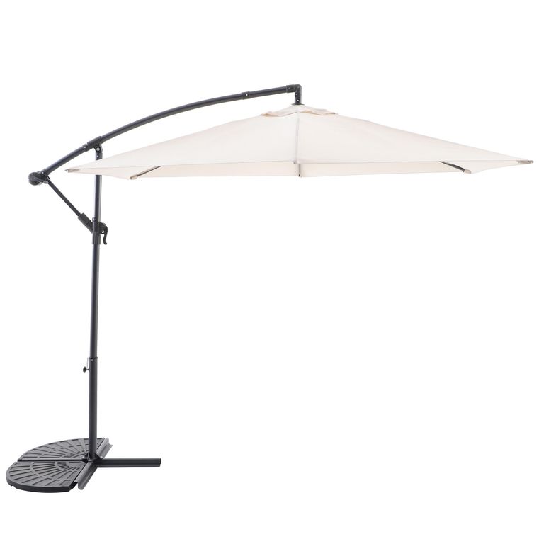 Sombrilla Aluminio Lateral 3m Natural - No incluye base