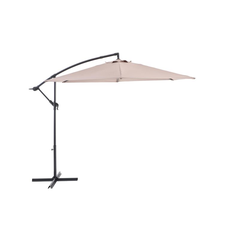 Sombrilla Aluminio Lateral 3m Taupe- No incluye base