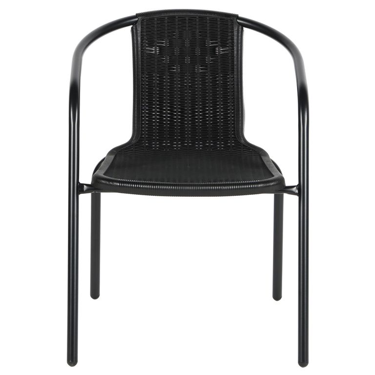 Silla para Terraza Look Ratan Negro 73x54x61 cm