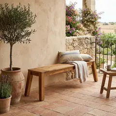 JUST HOME COLLECTION - Banco de Madera Colbun de 45x48.5x169cm