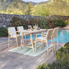 JUST HOME COLLECTION - Juego de Bar de Terraza Jackbar 4 Personas Teka claro