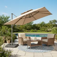 JUST HOME COLLECTION - Sombrilla Acero Lateral 3m Taupe