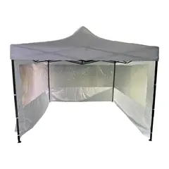JUST HOME COLLECTION - Toldo Plegable con Pared 3x3m Protección UPF 50+ Blanco