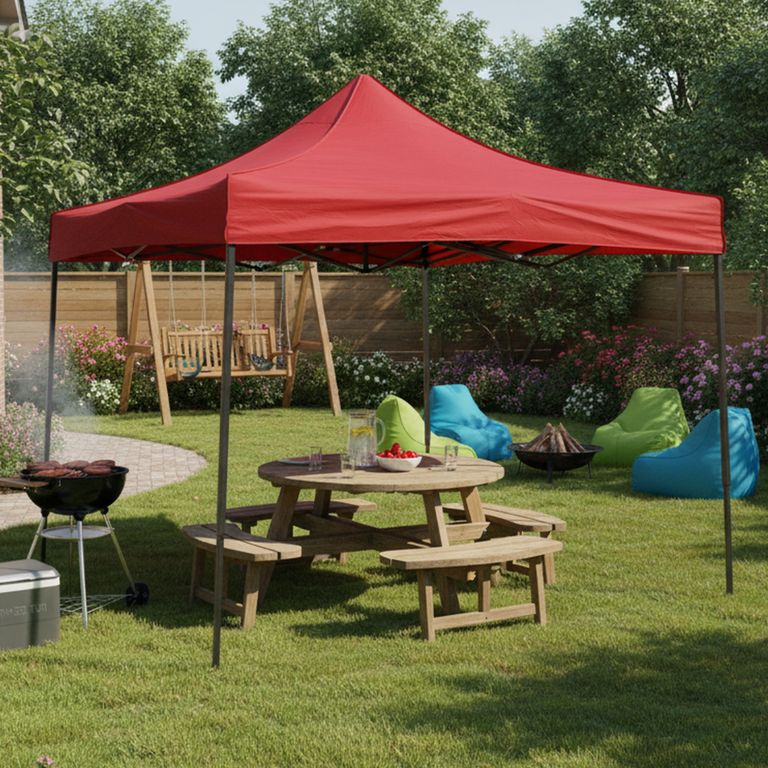 Toldo Plegable 3x3m Rojo