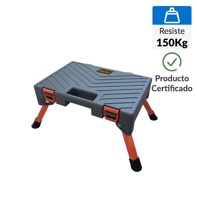 Caja Plataforma Plegable de Acero 1 Paso 150Kg