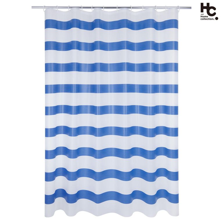 Cortina de Baño Peva Line 178x180cm Azul