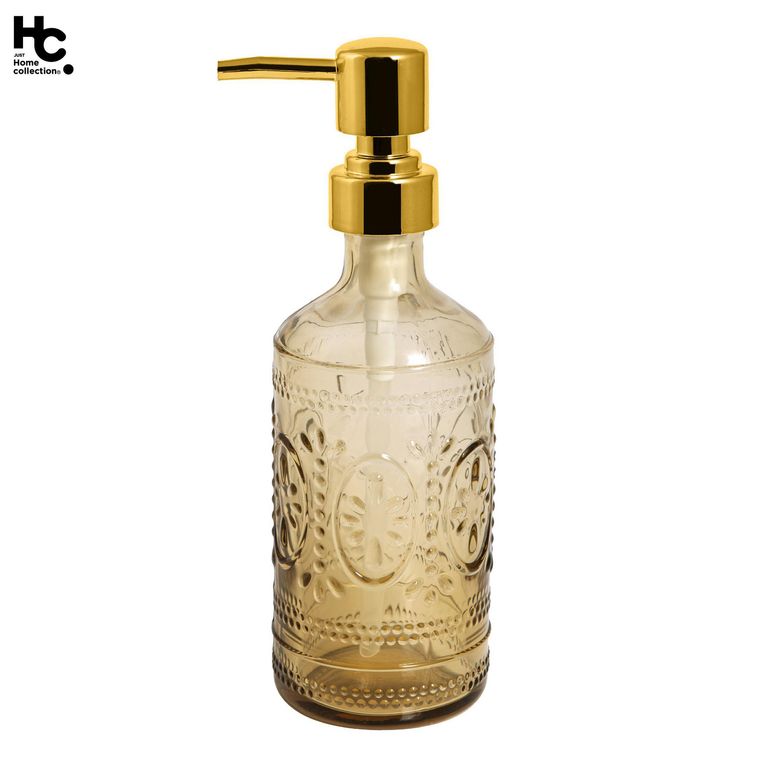 Dispensador de Jabón Floral Dorado