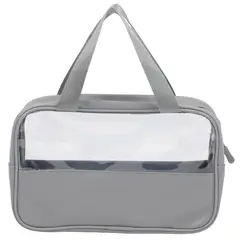 JUST HOME COLLECTION - Bolsa De Viaje Gris Para Cosméticos Tamaño Grande