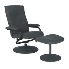 JUST HOME COLLECTION - Sofá Reclinable 1 cuerpo con Apoya Pies 68x87x73 cm Gris