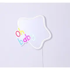 JUST HOME COLLECTION - Espejo Decorativo LED Figura Estrella 35x32.9cm