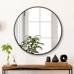 JUST HOME COLLECTION - Espejo Redondo Forli 70cm Negro