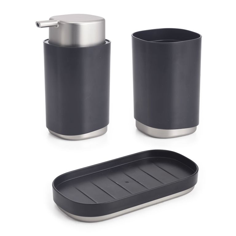 Set 3 Piezas Accesorios de Baño Negro