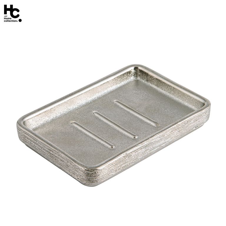 Jabonera Striation Plata Plateado