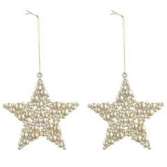 DEAR SANTA - Set 2 Estrellas Navidad 9cm Dorado