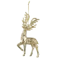 DEAR SANTA - Reno Acrílico Navidad Dorado 13cm