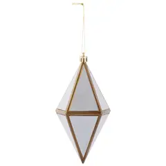 DEAR SANTA - Adorno Navidad Diamante Plata 15cm