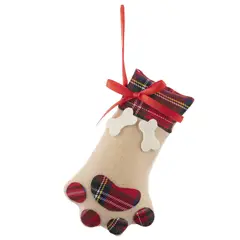 DEAR SANTA - Adorno Pata Perro Navidad 15cm