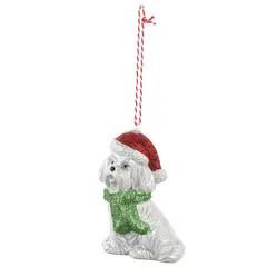 DEAR SANTA - Adorno Perro Gris Navidad 9cm