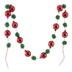 DEAR SANTA - Guirnalda Navidad Pompón 120cm