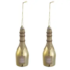 DEAR SANTA - Set 2 Botellas Navidad Champagne 13cm
