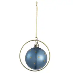 DEAR SANTA - Esfera Navidad Azul Claro 8cm