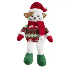 DEAR SANTA - Gato Sentado Multicolor 33cm