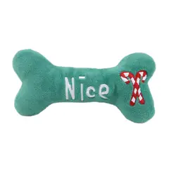 DEAR SANTA - Hueso Juguete Sonoro Verde Pet Glam