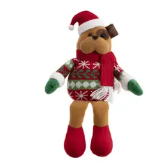 DEAR SANTA - Perro Sentado Multicolor 33cm