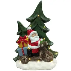 DEAR SANTA - Santa Navideño en Moto con Luz 49cm
