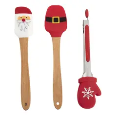 DEAR SANTA - Set de 3 Mini Utensilios de Cocina Rojos