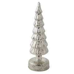 DEAR SANTA - Árbol LED Decorativo Plateado 30cm