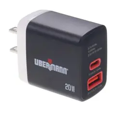UBERMANN - Cargador USB 2 Puertos 20W