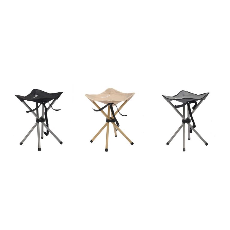 Banqueta Camping Plegable 4 Patas 33x48x33 cm Multicolor