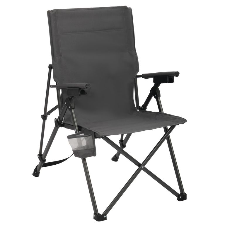 Silla Camping Plegable Pro 3 Posiciones 57x104x87 cm Gris