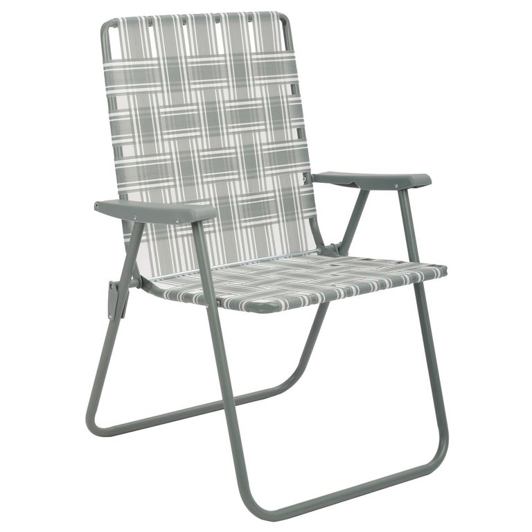 Silla Playa Plegable con Cintas 64x94x62 cm Gris