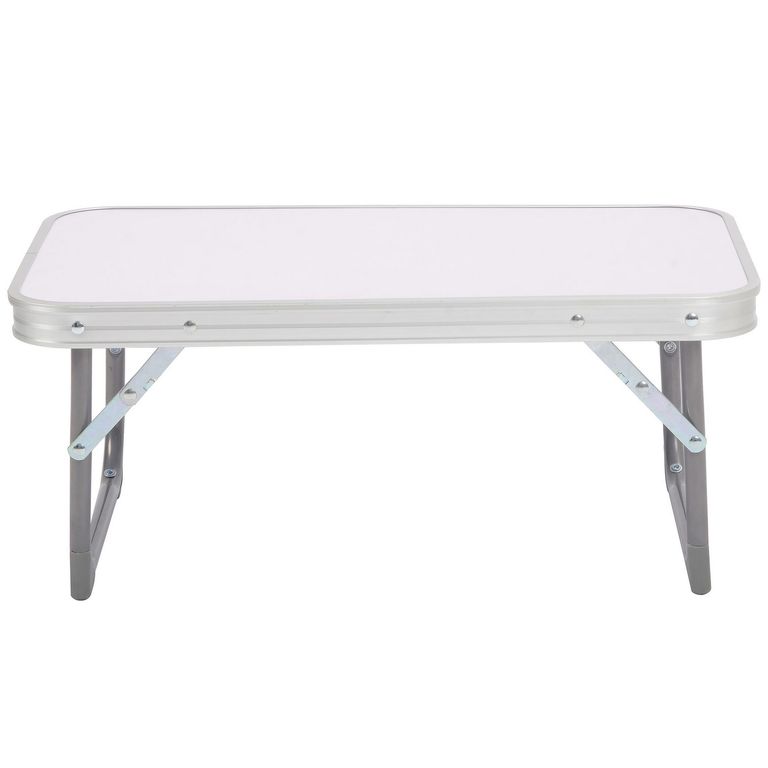 Mesa Multiuso Camping 34x26x56 cm Blanco