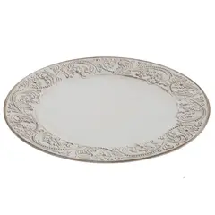 JUST HOME COLLECTION - Base de Plato Blanco Navidad 32.7cm