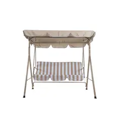 JUST HOME COLLECTION - Sillón Columpio 3 Personas Rayas Beige