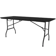 JUST HOME COLLECTION - Mesa Plegable 180cm Negra