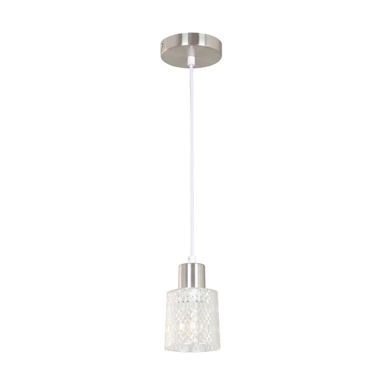 Lámpara Colgante de Techo 1 Luz Padron Plateada
