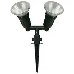 JUST HOME COLLECTION - Estaca Exterior de 2 Luces con Base E27 Color Negro