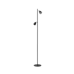JUST HOME COLLECTION - Lámpara de Pie Trier 2L GU10 Negro 21x154 cm