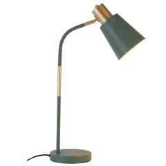 JUST HOME COLLECTION - Lámpara de Escritorio Sabala 1L E27 Verde/Dorado 15x54 cm