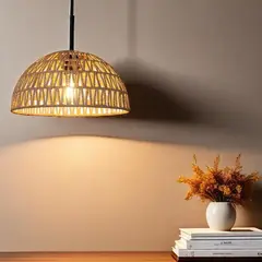 JUST HOME COLLECTION - Lámpara Colgante Hening 1L E27 Café/Marrón