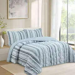 JUST HOME COLLECTION - Edredón Nordic Estampado Multicolor 2 Plazas