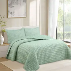 JUST HOME COLLECTION - Quilt Boho Liso King Verde